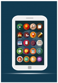 mobile applications sets illustration with flat design