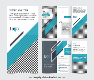 modern business brochure template elegant geometric trifold design