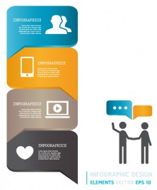 Modern infographics bubble speech template style