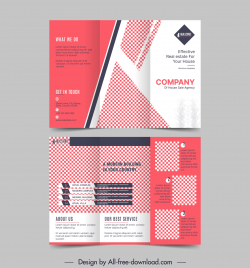 modern real estate brochure template trifold checkered design