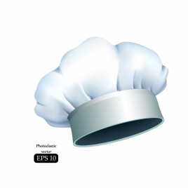 modern white chef hat