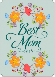 mom day card background colorful flowers decoration