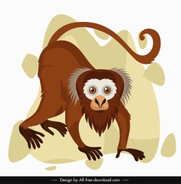 monkey icon funny design cartoon character sketch