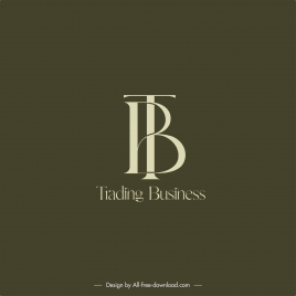 monogram trading business logotype abstract stylized texts design