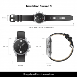 montblanc summit 3 watch design elements modern design