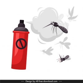 mosquito prevention banner sprayer sketch dynamic design