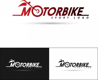 motorbike logo collection text symbol ornament