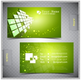 name card design with green modern style