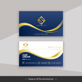 name card luxury waving curves template