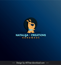 natalya g creations logo cute funny dog sketch