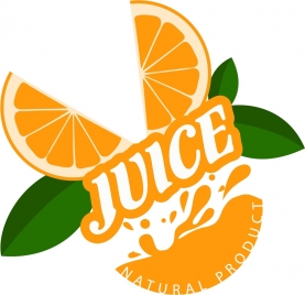 natural juice products advertisement orange slices decoration