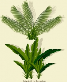 natural leaf icons green sketch