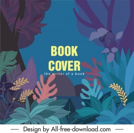 nature book cover template colorful classic forest scene