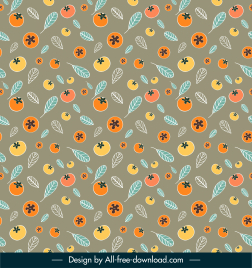 nature elements pattern template colorful flat repeating messy
