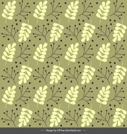 nature pattern flat classical repeating leaf sketch