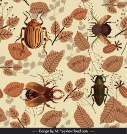 nature pattern template insect leaf decor messy design