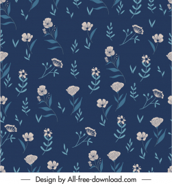nature pattern template repeating floral decor dark classic