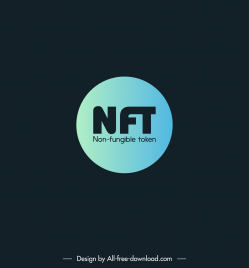 nft design logo template contrast texts circle sketch contrast modern design