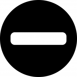 no entry traffic signboard icon minus circle contrast black white outline