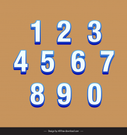 number design elements elegant simple plain