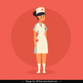 nurse character design elements cute cartoon