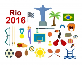 olympic rio brazil 2016 sport icon