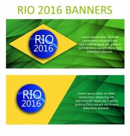 olympic rio de janeiro 2016 banner design templates
