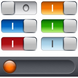 on off switch buttons sets vector illustration