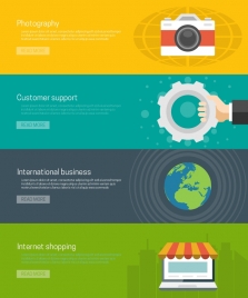 online business business elements illustration with colored webpages style