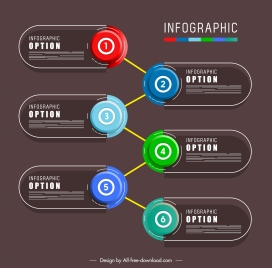 options infographic template colorful rounded horizontal tabs sketch