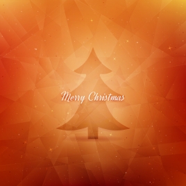 orange abstract christmas tree background
