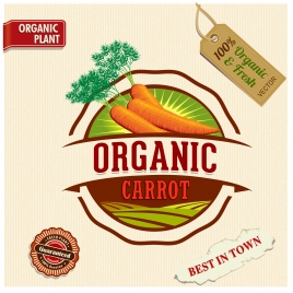 organic carrot sale badge