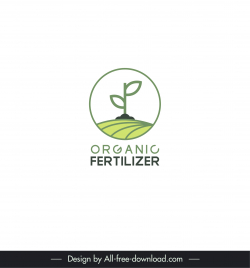 organic fertilizer logo circle isolated field