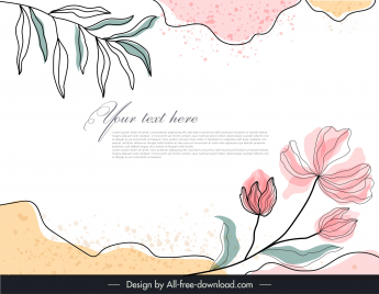 painted background elegant classic handdrawn flowers