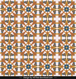 pattern template multicolored repeating symmetrical seamless shapes
