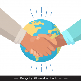 peace negotiation agreement backdrop handshake earth sketch