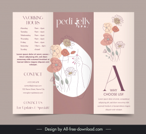 pedi jelly spa leaflet template classical handdrawn