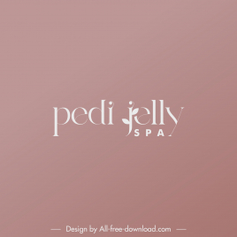 pedi jelly spa logo flat stylized texts