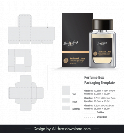 perfume box packaging template modern realistic