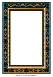 persian border template elegant symmetric seamless