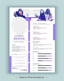 personal resume template bright modern layout