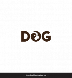 pet shop logo stylized text dog design