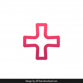 pharmacy cross logo template flat modern elegant symmetric shape