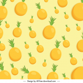pineapple pattern template bright repeating classic decor