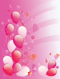 Pink Party balloons background