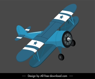 plane model icon classic 3d sketch