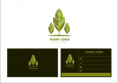 plant logo design green tree icon ornament