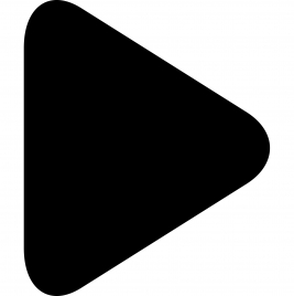 play button flat black icon sign