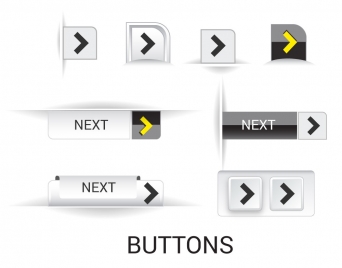 play buttons design with black and white background