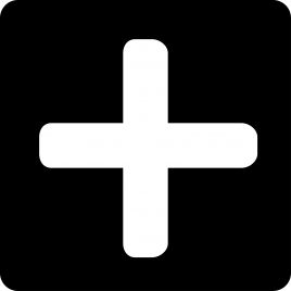 plus square sign template flat black white contrast symmetric cross sketch